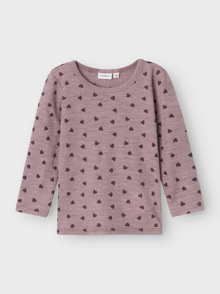 MERINO WOL TOP MET LANGE MOUWEN