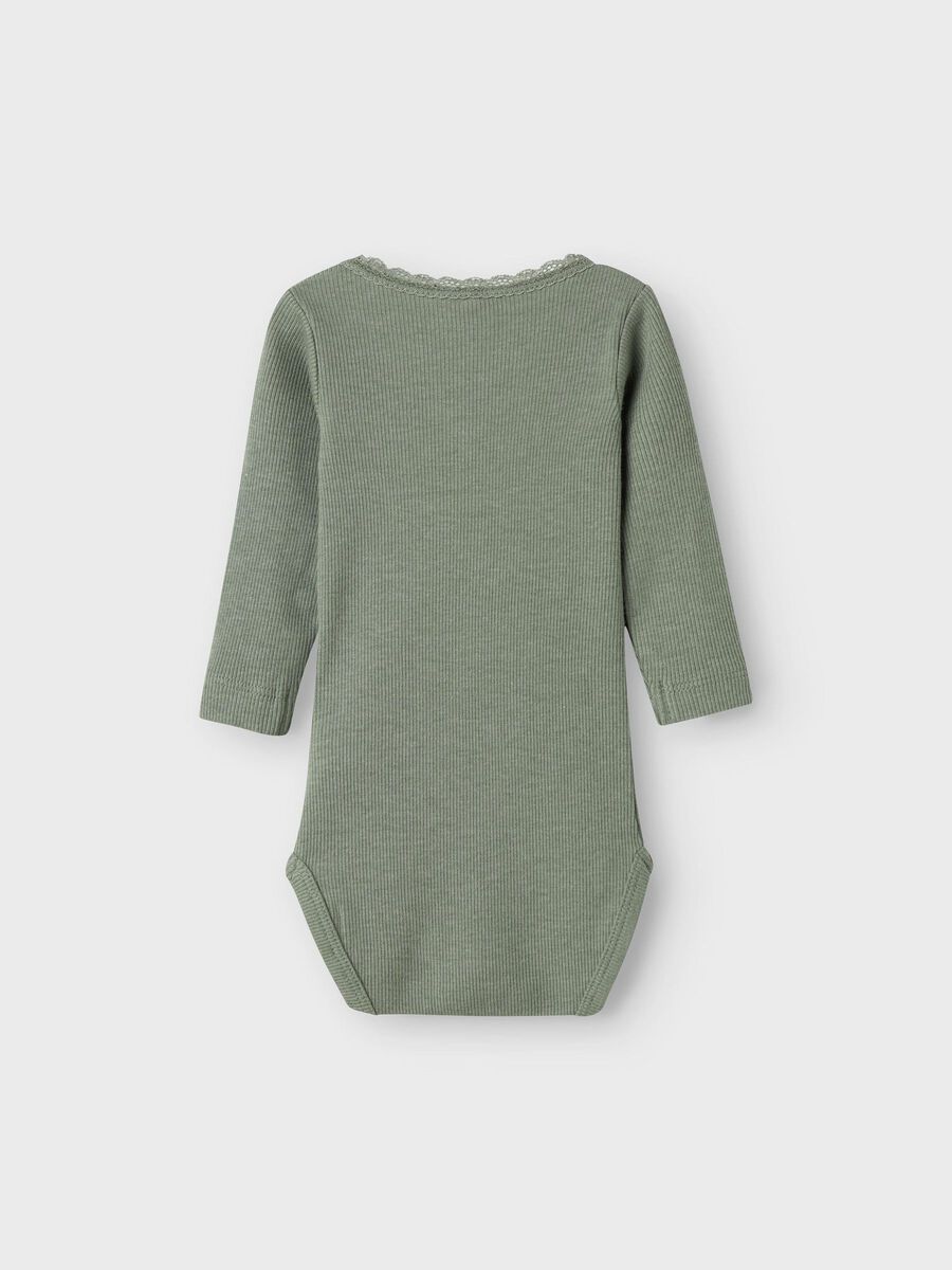 LANGE MOUWEN RIB ROMPER