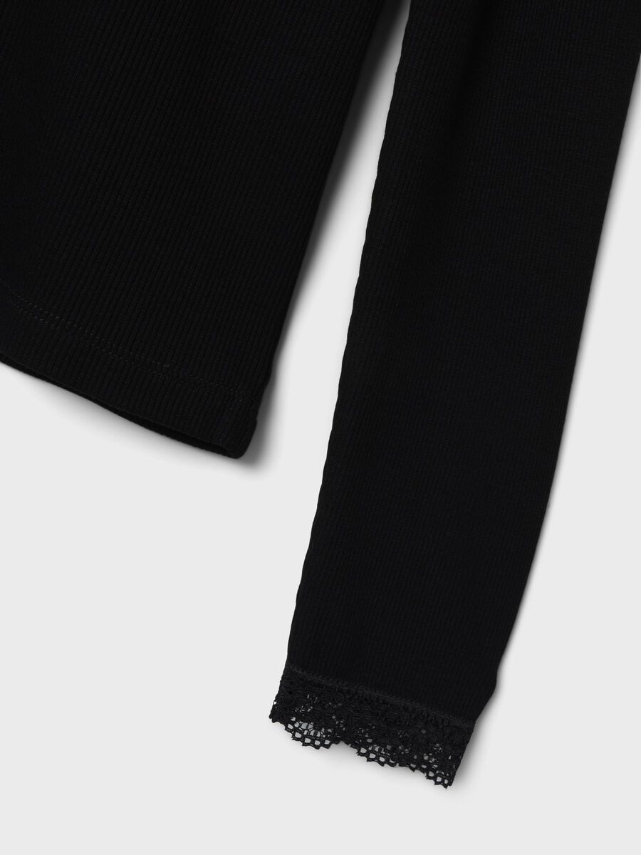 SLIM FIT TOP MET LANGE MOUWEN