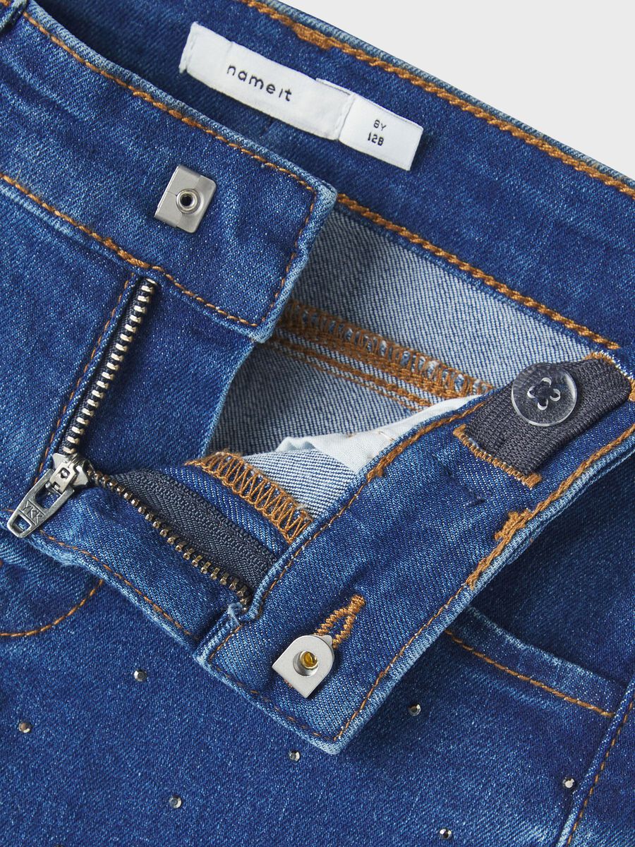 SLIM-FIT STRASS STREENTJES JEANS