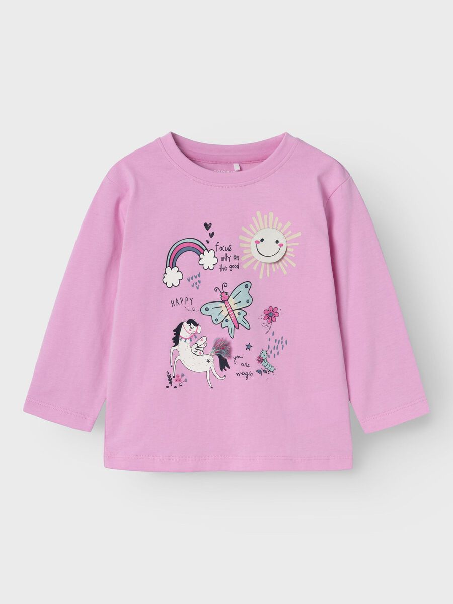 REGULAR FIT TOP MET LANGE MOUWEN