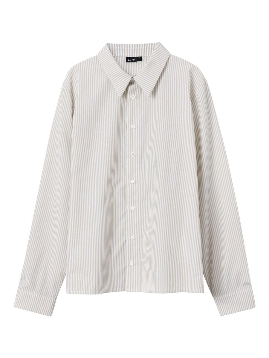 GESTREEPT OVERHEMD MET LANGE MOUWEN