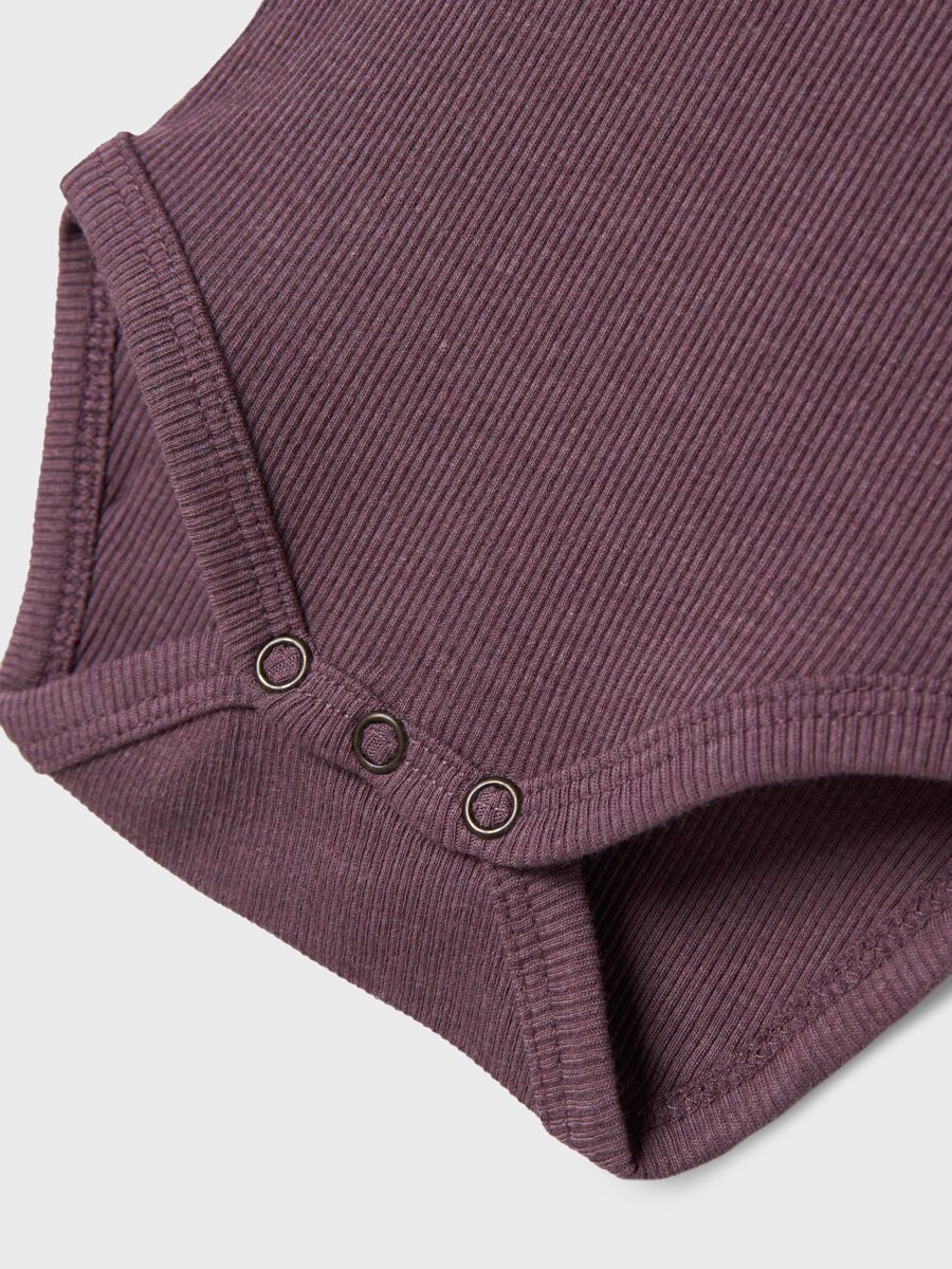 LANGE MOUWEN RIB ROMPER