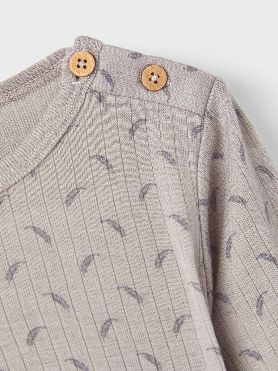 MERINO WOL TOP MET LANGE MOUWEN