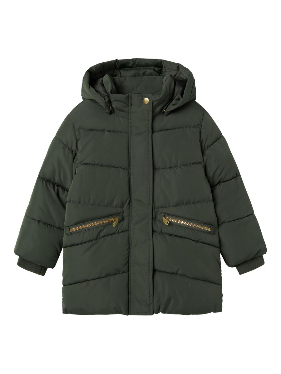 LANGE GEWATTEERDE JAS