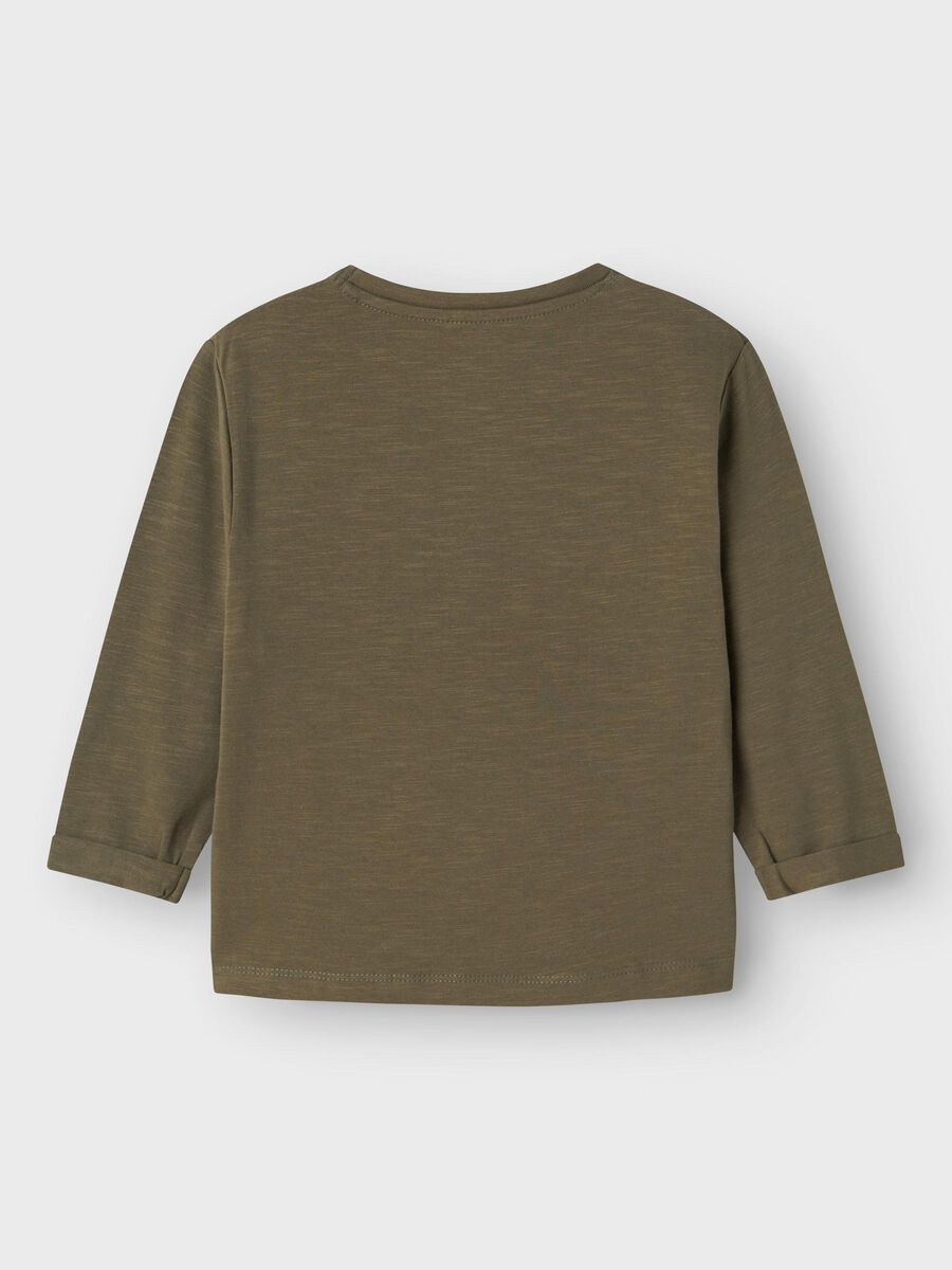 REGULAR FIT TOP MET LANGE MOUWEN