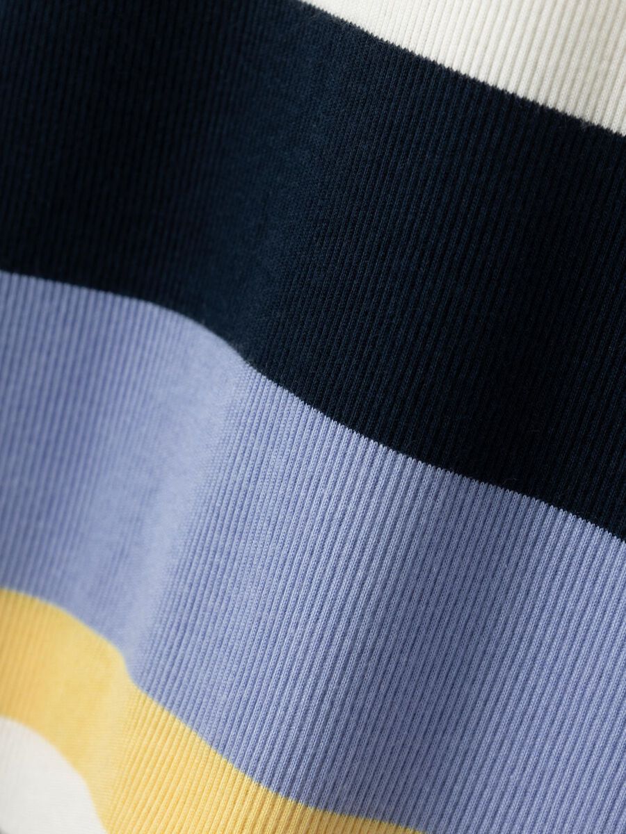 GESTREEPT TOP MET LANGE MOUWEN