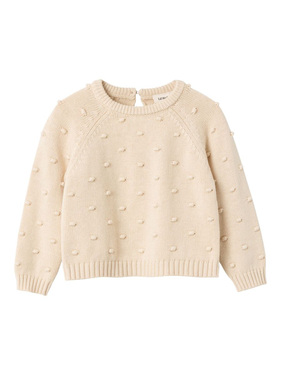 LANGE MOUWEN GEBREIDE TRUI