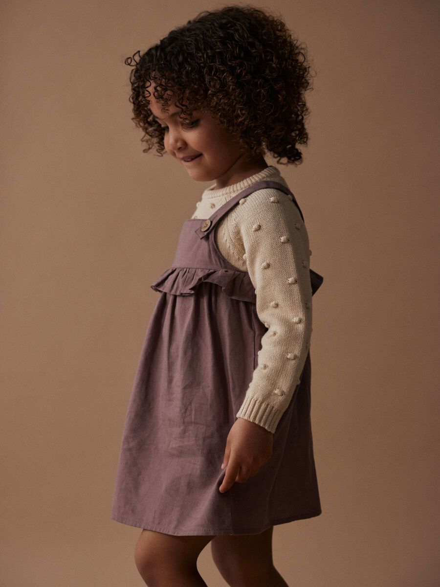 LANGE MOUWEN GEBREIDE TRUI