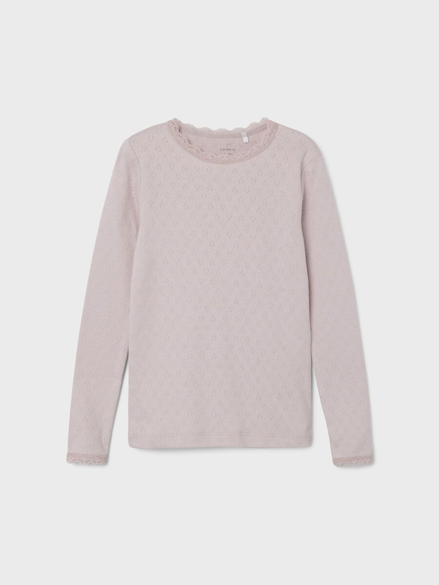 SLIM FIT TOP MET LANGE MOUWEN