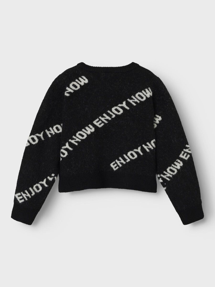 LANGE MOUWEN GEBREIDE TRUI