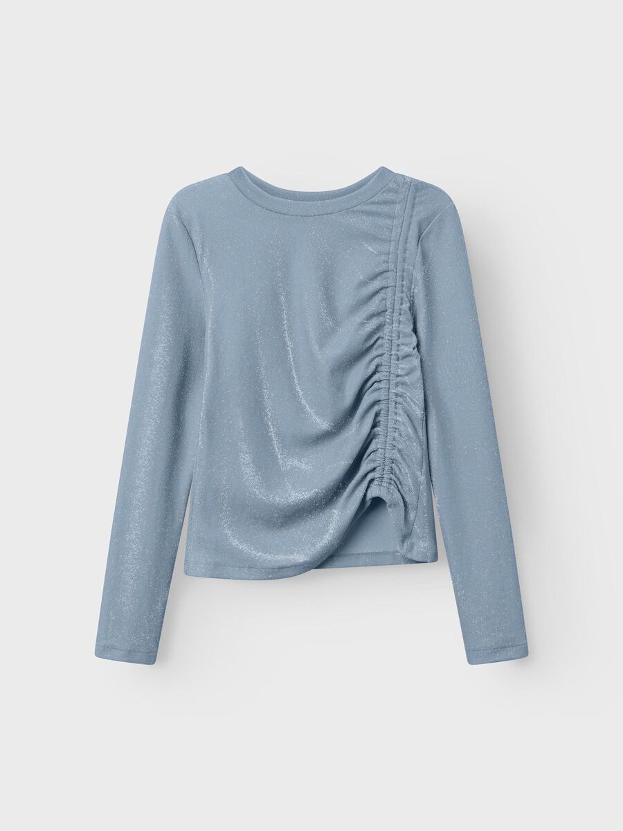 GLITTER TOP MET LANGE MOUWEN