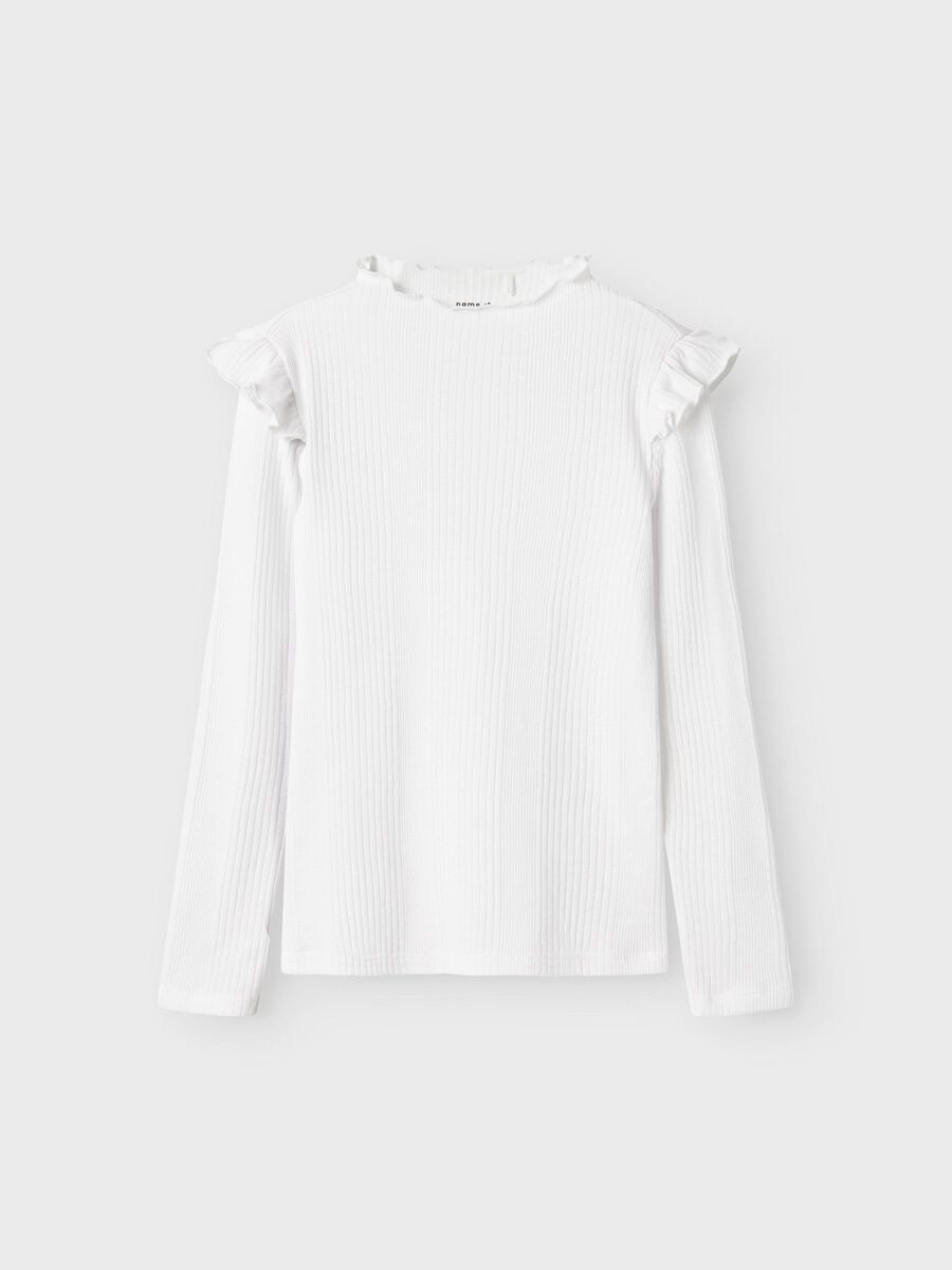 SLIM FIT TOP MET LANGE MOUWEN