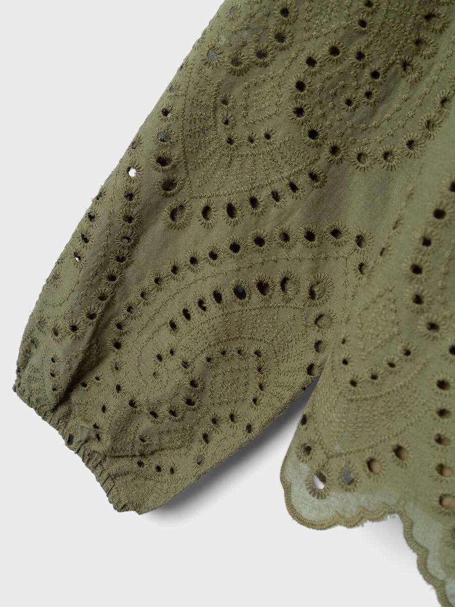 REGULAR FIT TOP MET LANGE MOUWEN