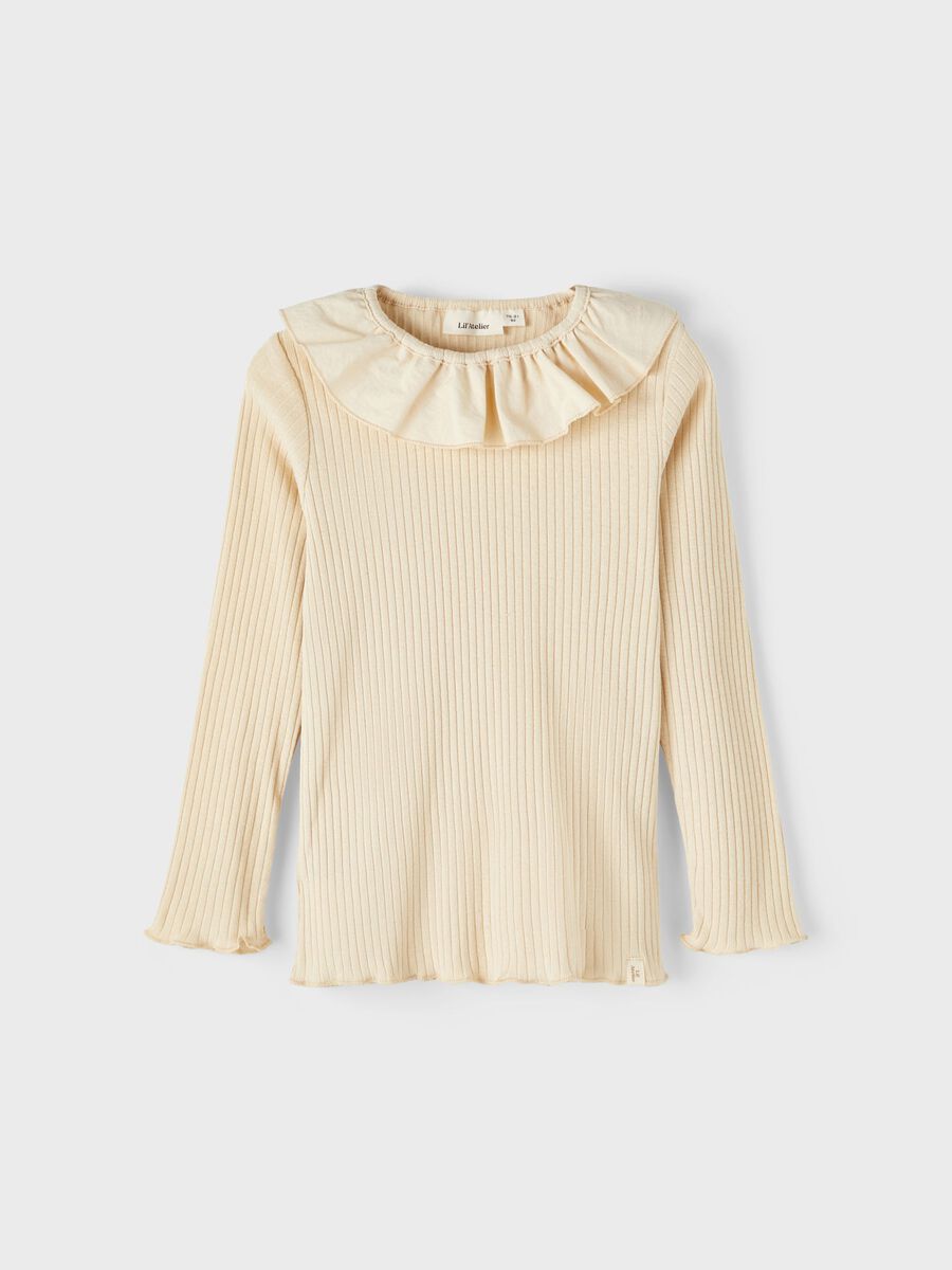 RIB TOP MET LANGE MOUWEN