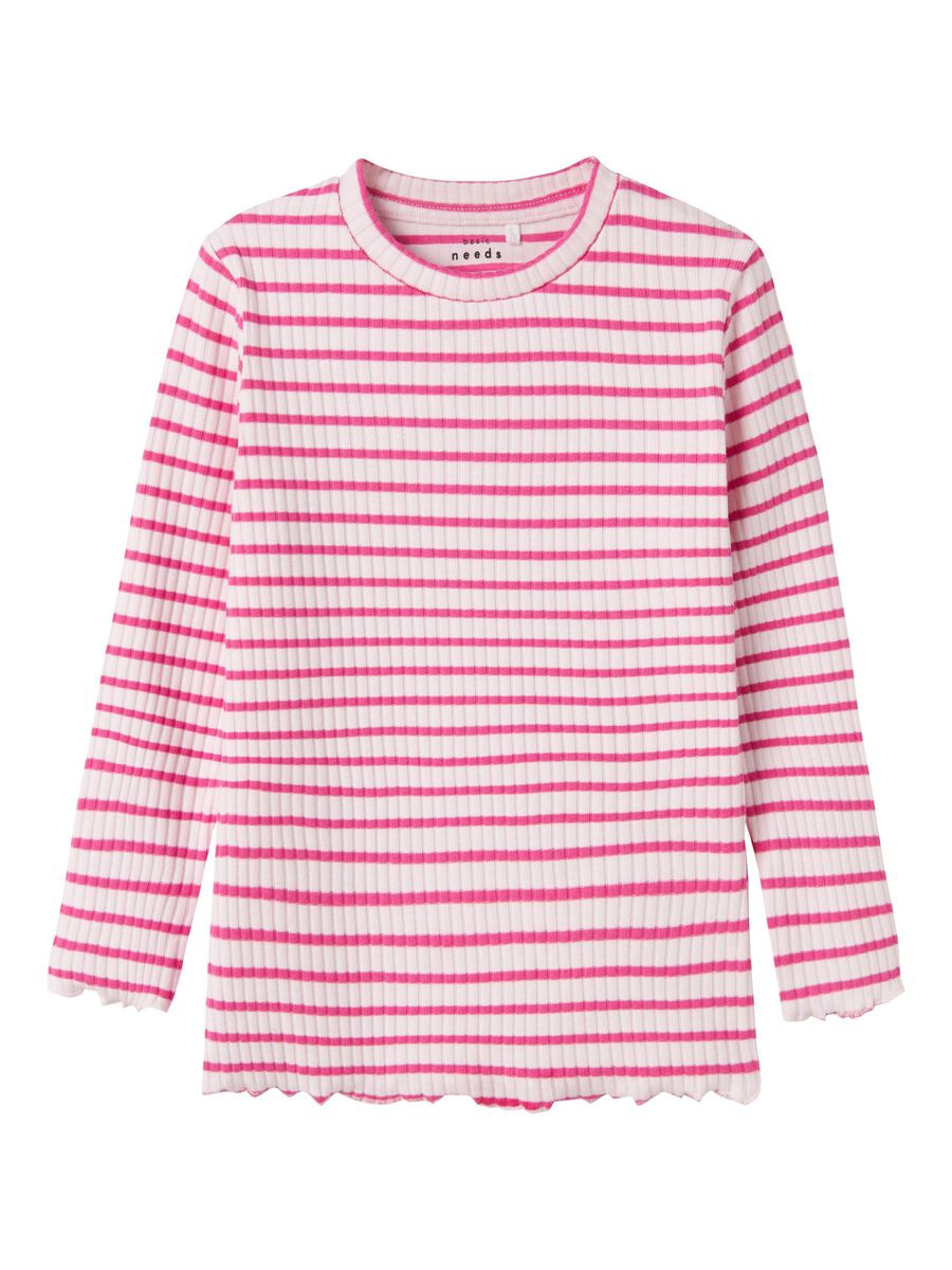 SLIM FIT TOP MET LANGE MOUWEN