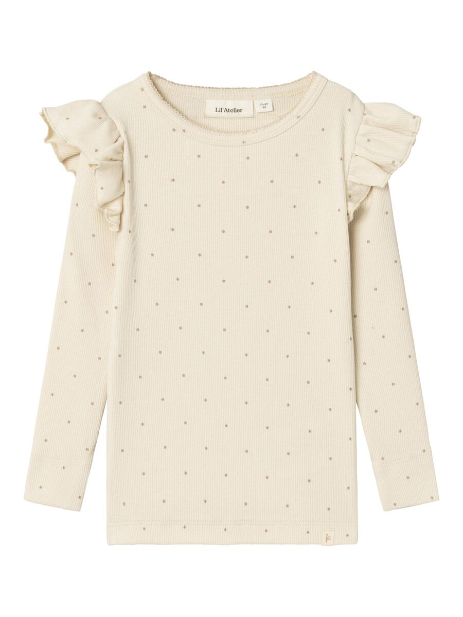 SLIM FIT TOP MET LANGE MOUWEN