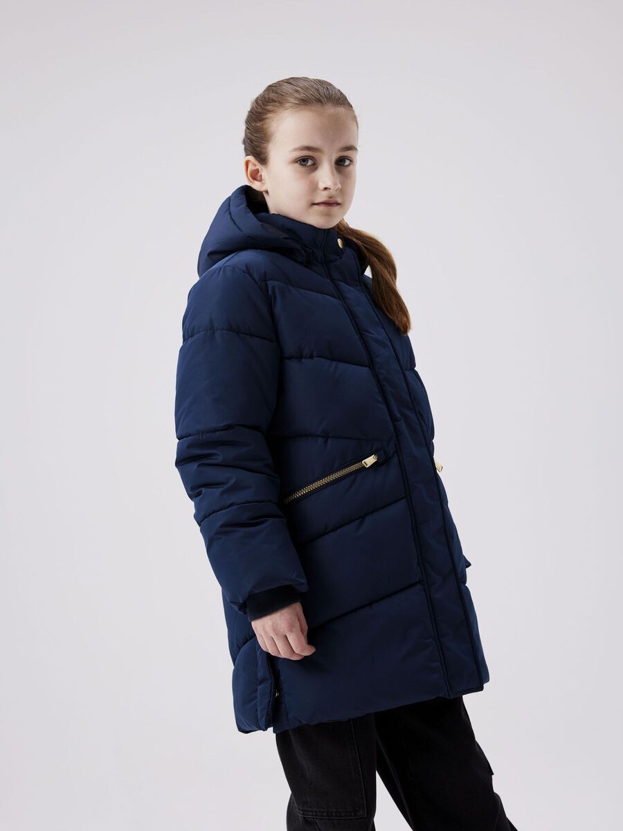 LANGE GEWATTEERDE JAS