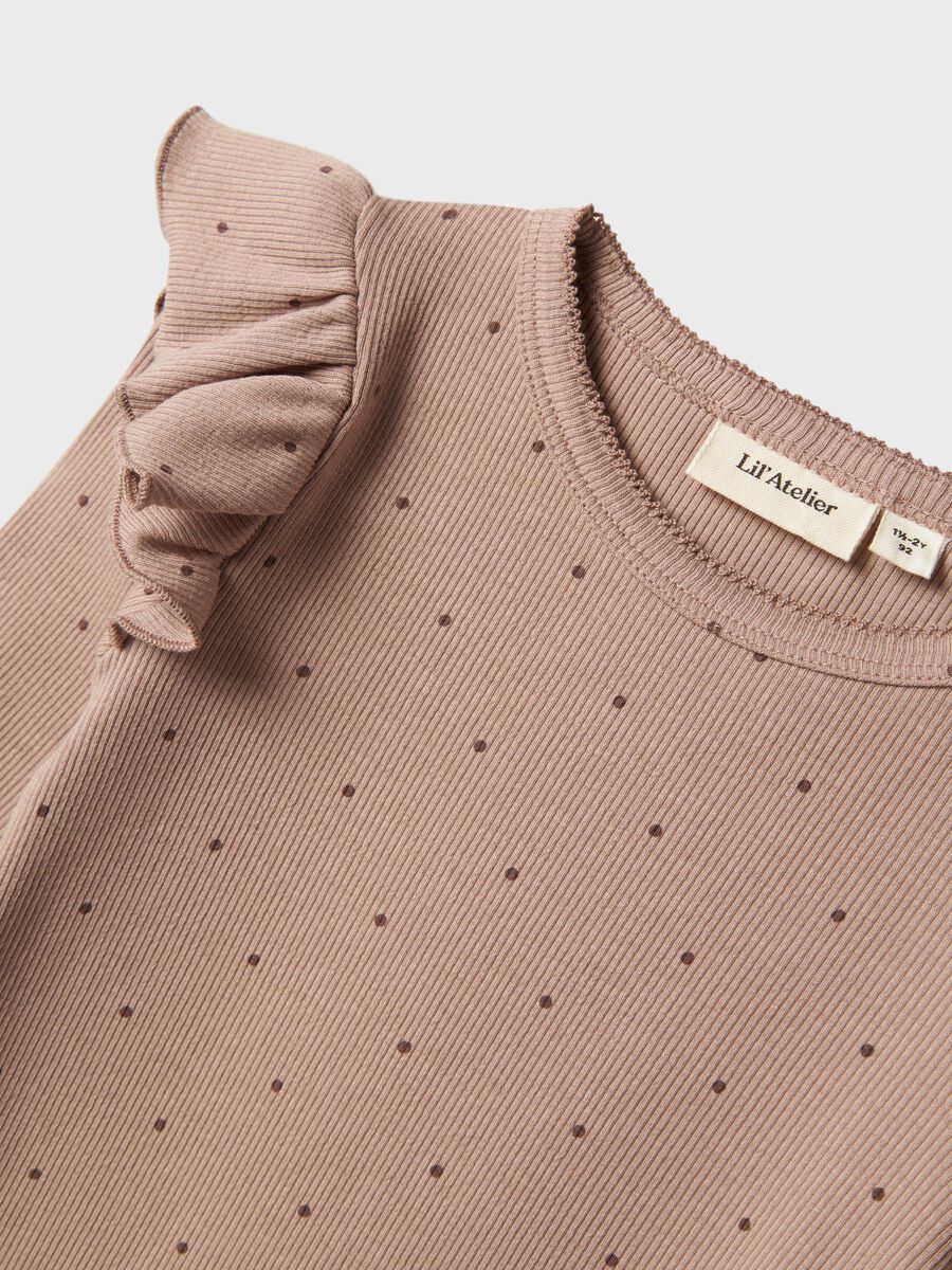 SLIM FIT TOP MET LANGE MOUWEN