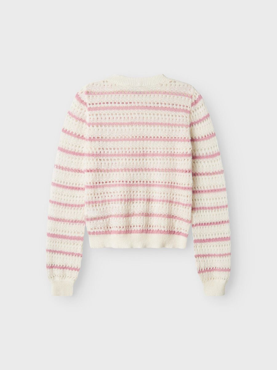 LANGE MOUWEN GEBREIDE TRUI