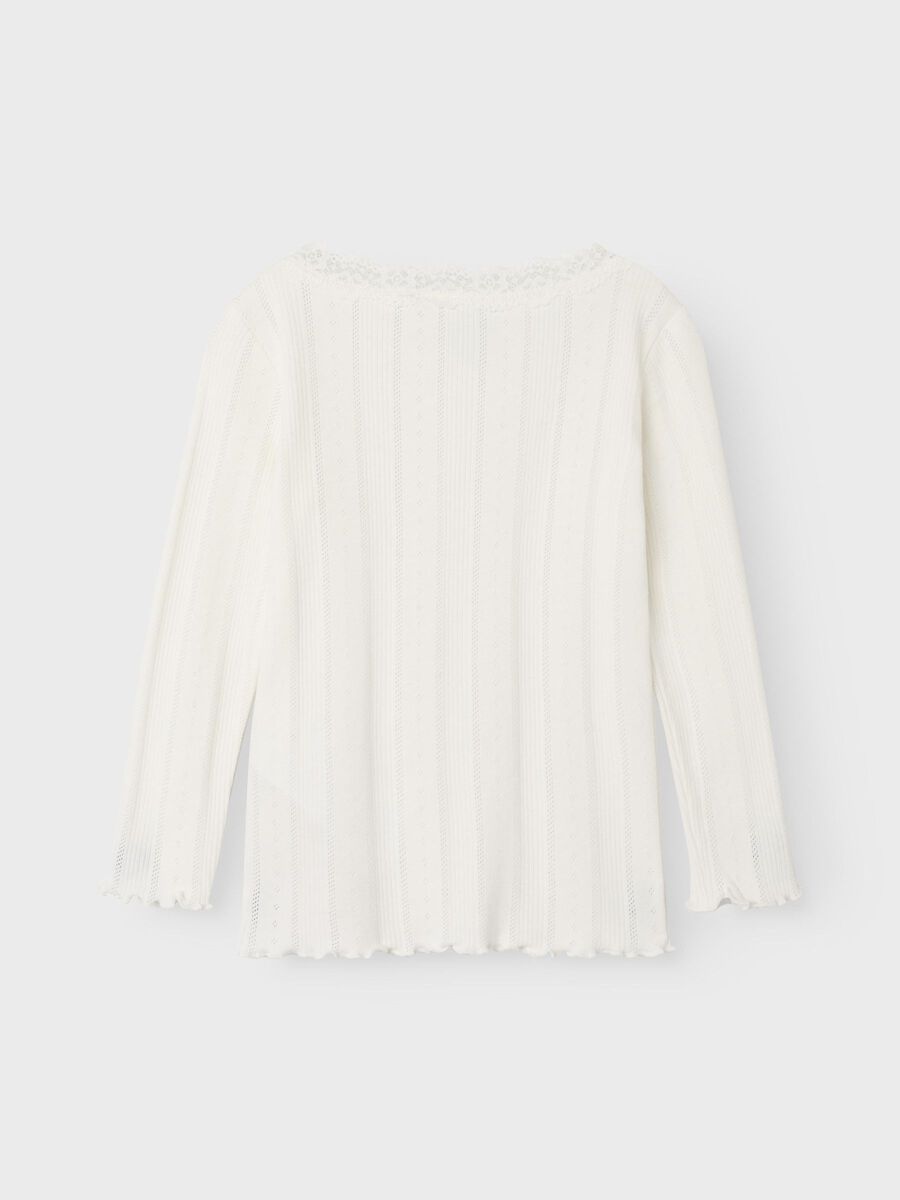 SLIM FIT TOP MET LANGE MOUWEN