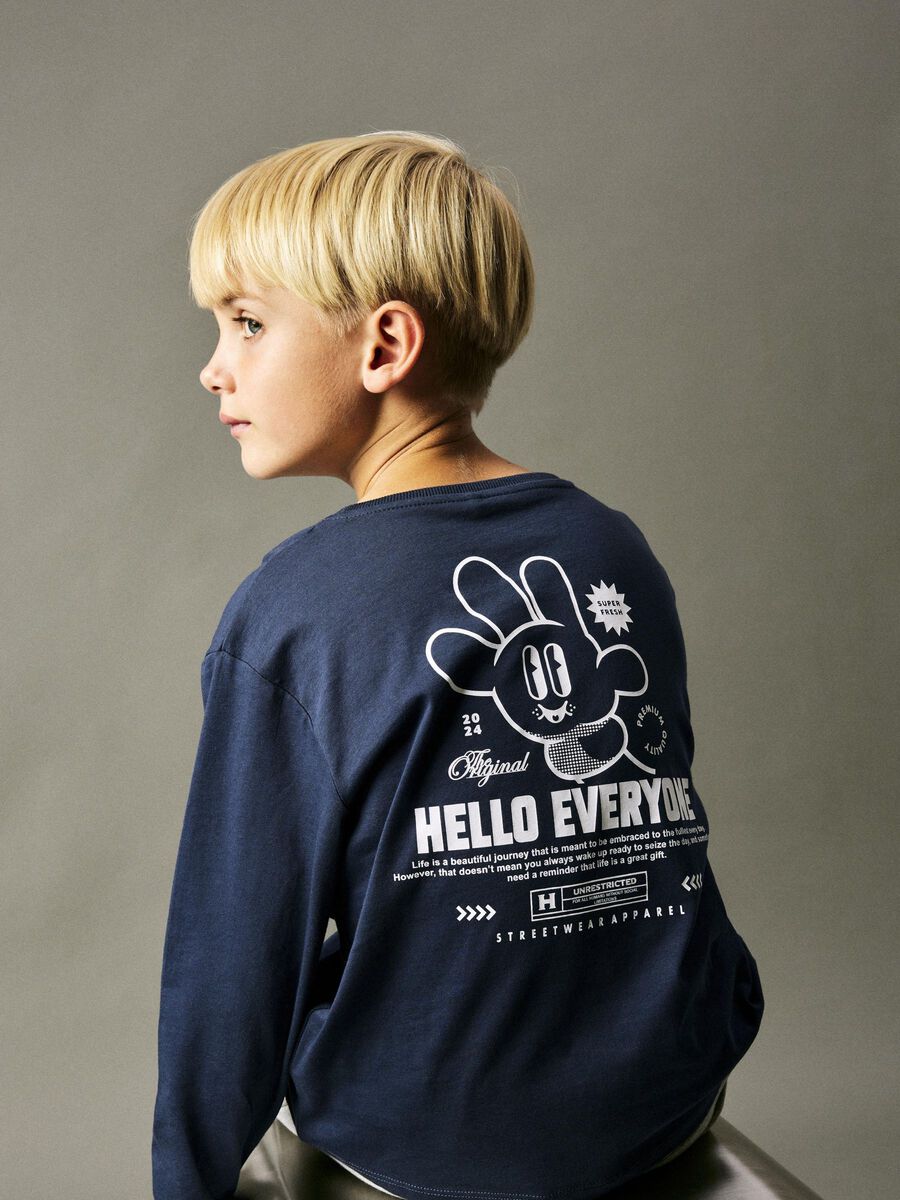 REGULAR FIT TOP MET LANGE MOUWEN