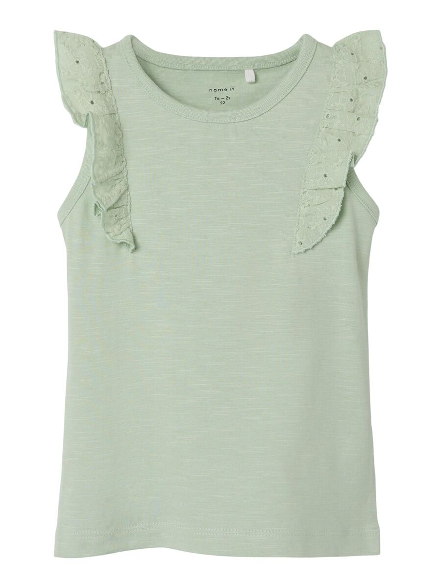 REGULAR FIT TOP MET KAPMOUWEN