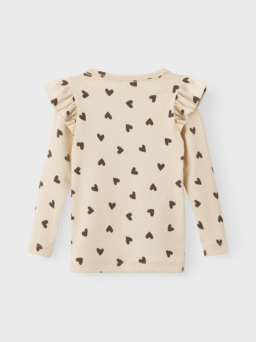 SLIM FIT TOP MET LANGE MOUWEN