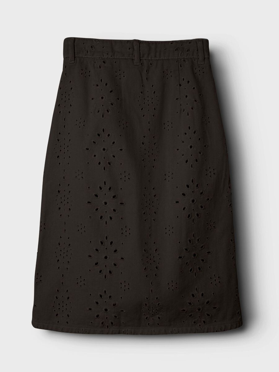 LANG BRODERIE ANGLAISE ROK