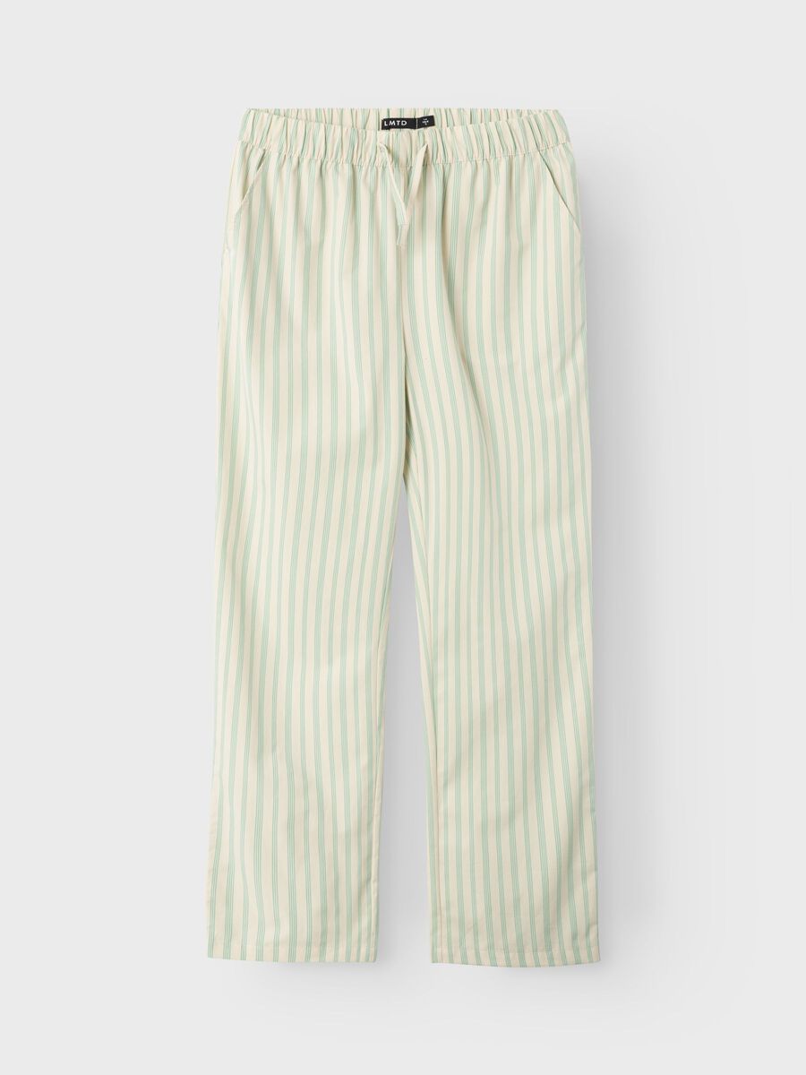 GESTREEPT STRAIGHT BROEK