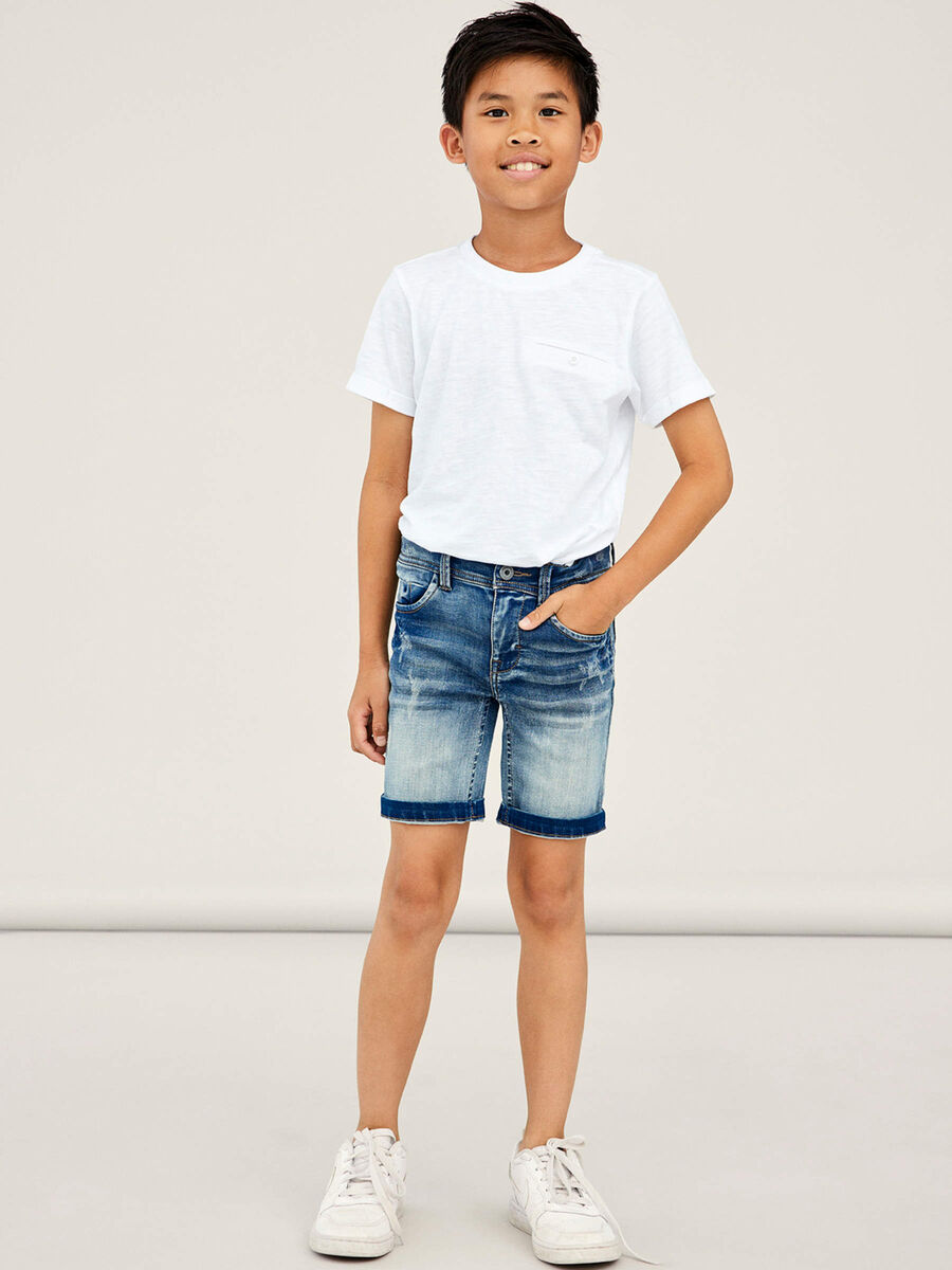 SLIM FIT DENIM SHORT