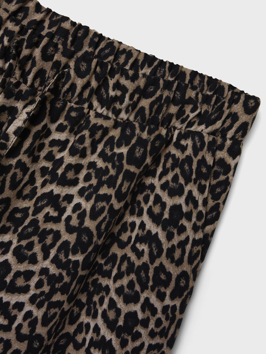 LUIPAARD WIDE LEG BROEK