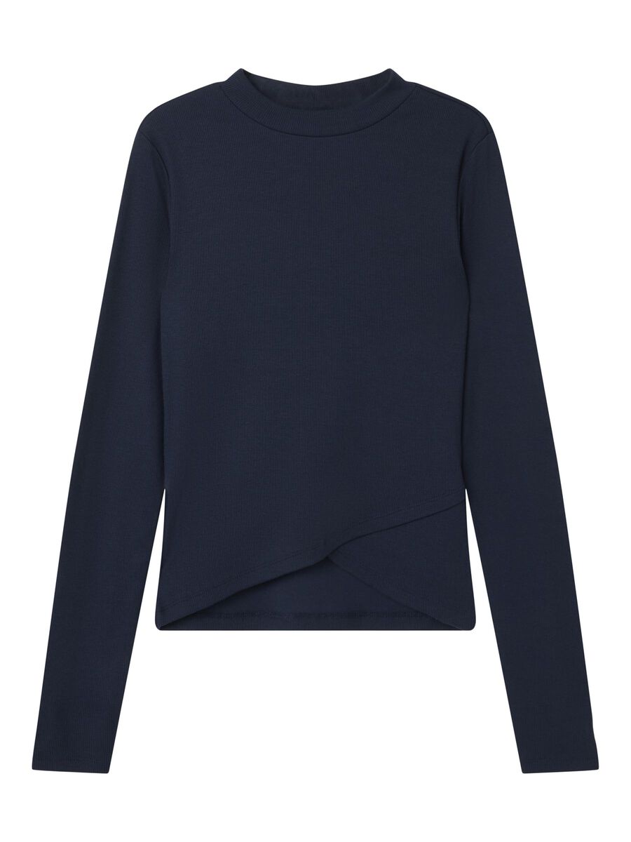 SLIM FIT TOP MET LANGE MOUWEN