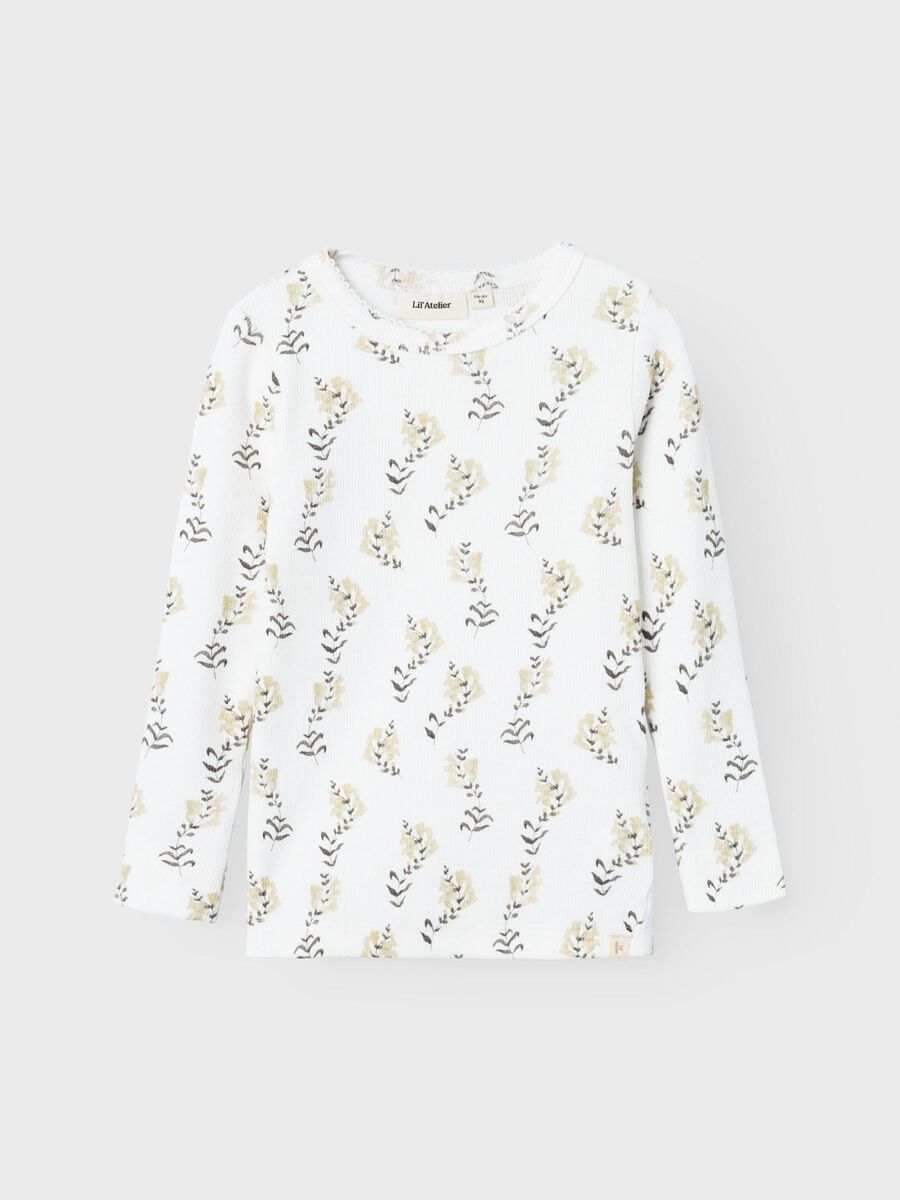 SLIM FIT TOP MET LANGE MOUWEN