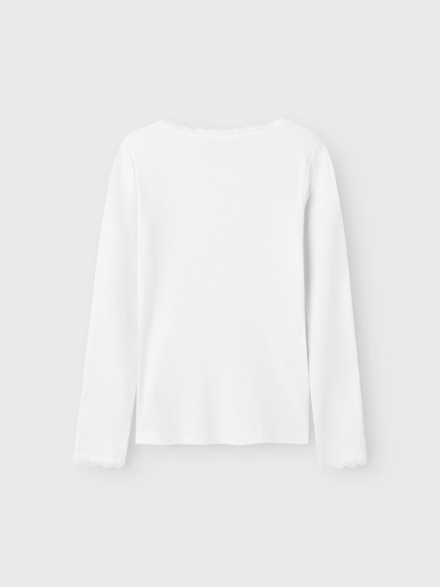 SLIM FIT TOP MET LANGE MOUWEN