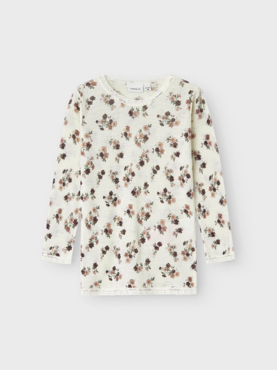 MERINO WOL TOP MET LANGE MOUWEN