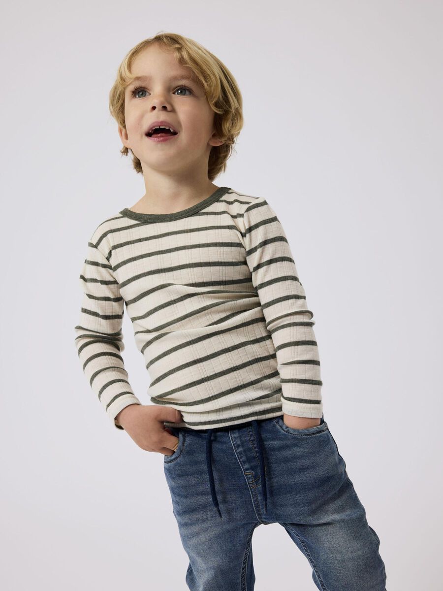 MERINO WOL TOP MET LANGE MOUWEN