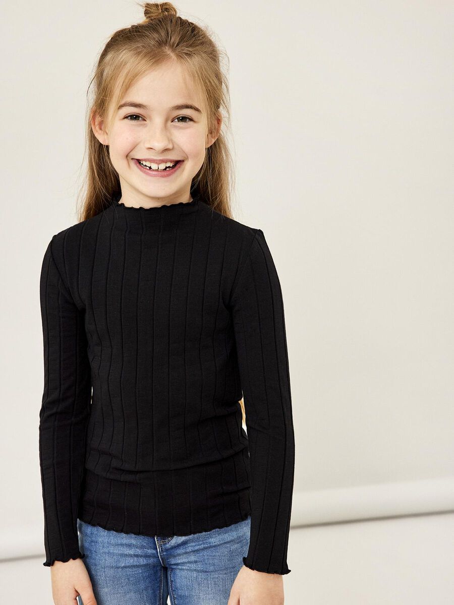 RIB TOP MET LANGE MOUWEN