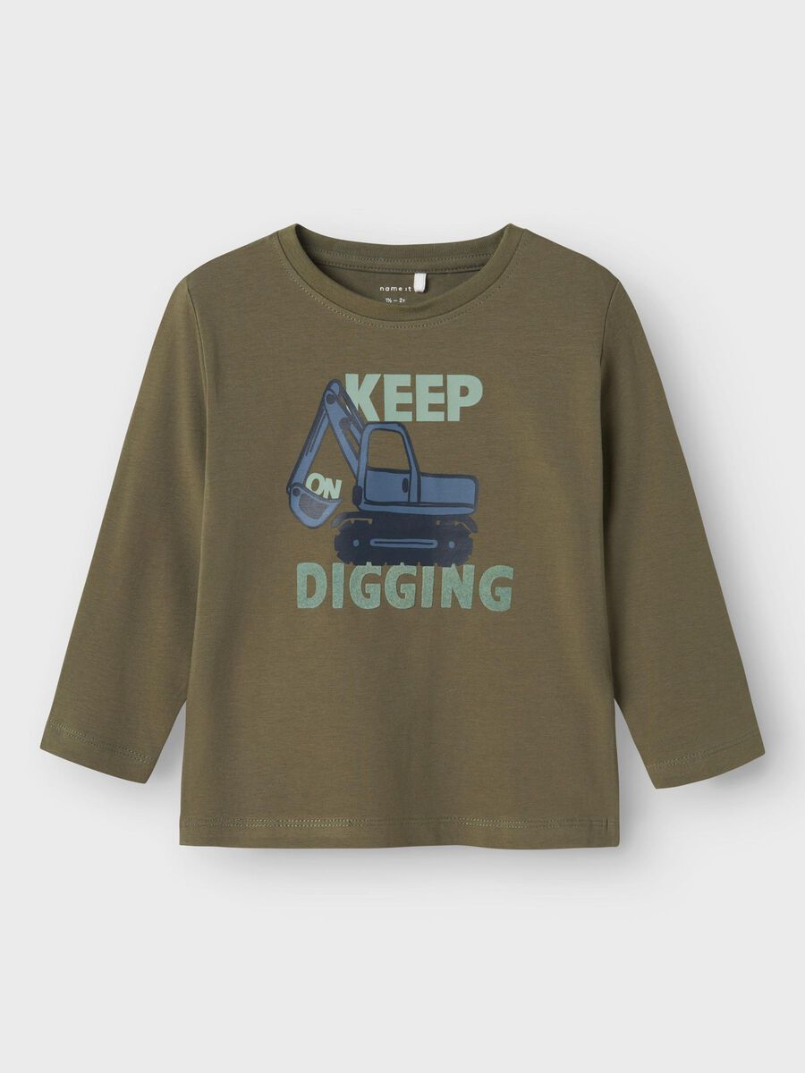 REGULAR FIT TOP MET LANGE MOUWEN