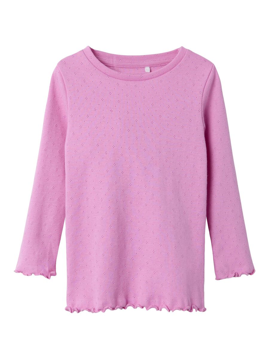 SLIM FIT TOP MET LANGE MOUWEN