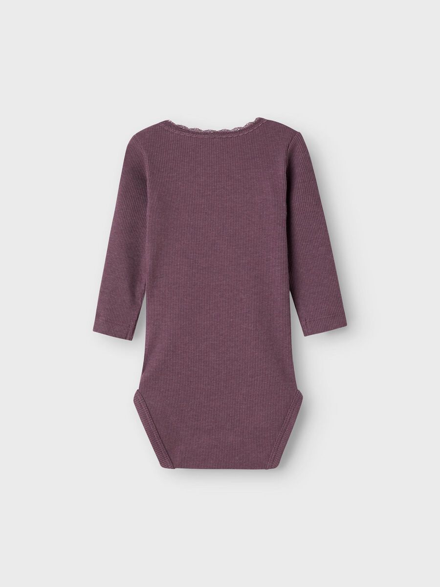 LANGE MOUWEN RIB ROMPER