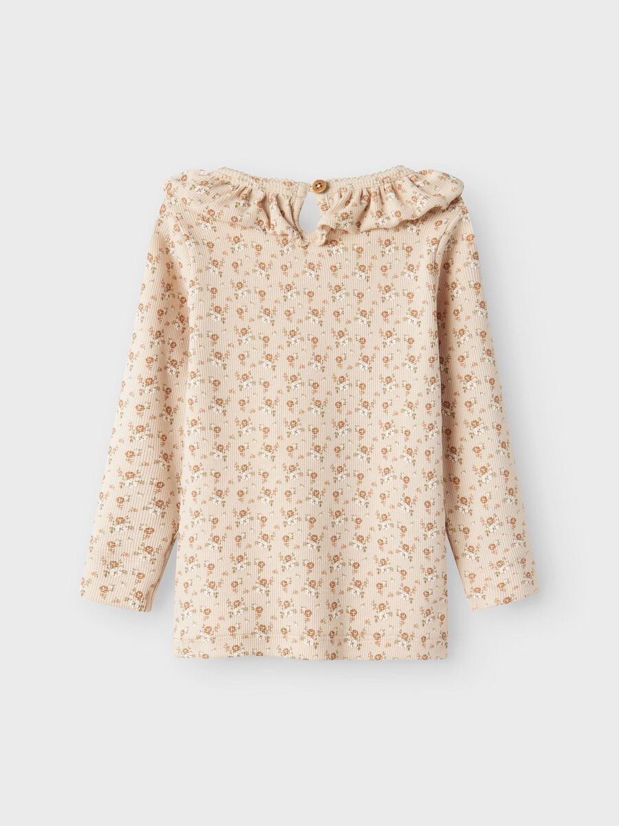 SLIM FIT TOP MET LANGE MOUWEN