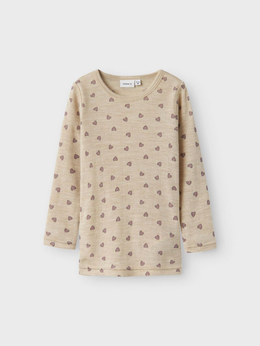 MERINO WOL TOP MET LANGE MOUWEN