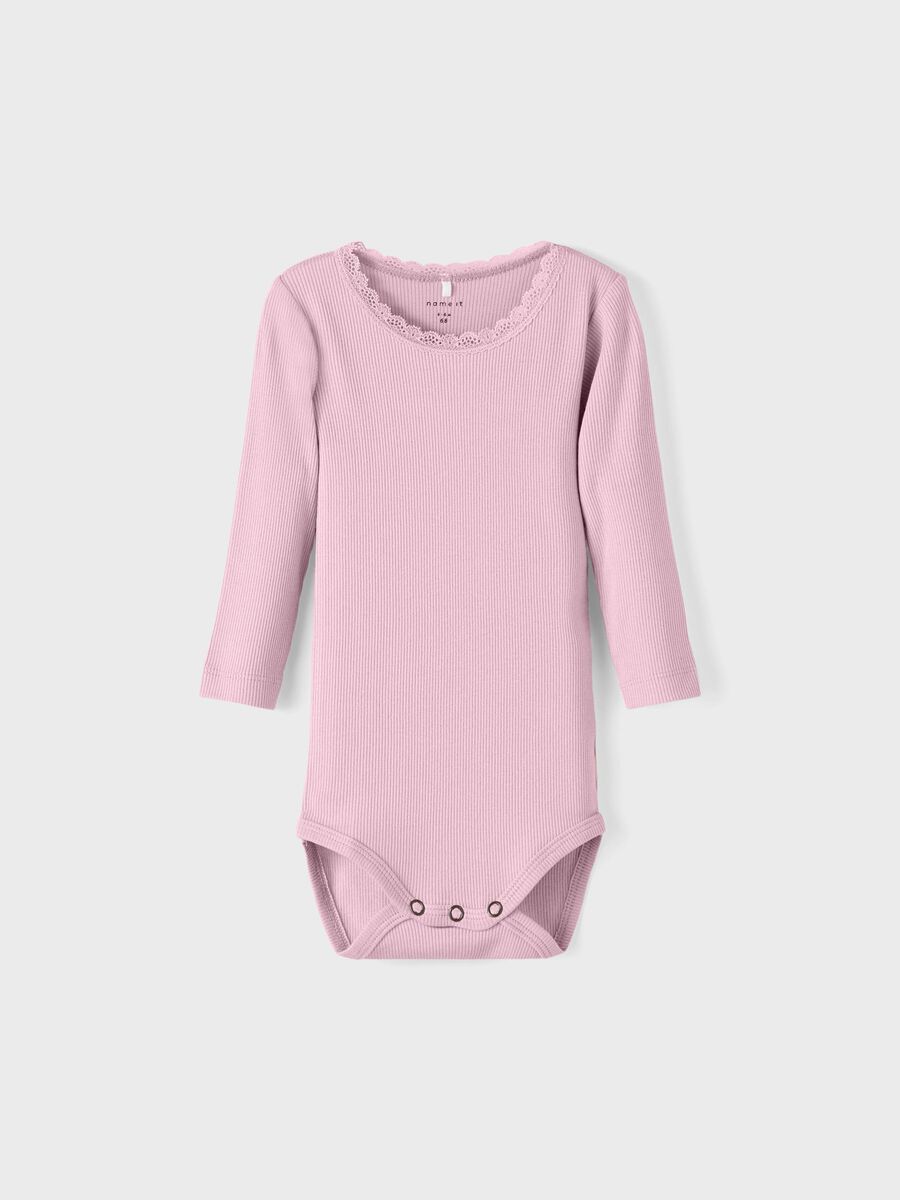 LANGE MOUWEN RIB ROMPER