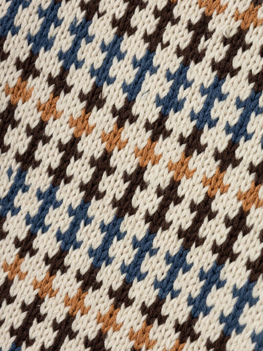 LANGE MOUWEN GEBREIDE TRUI