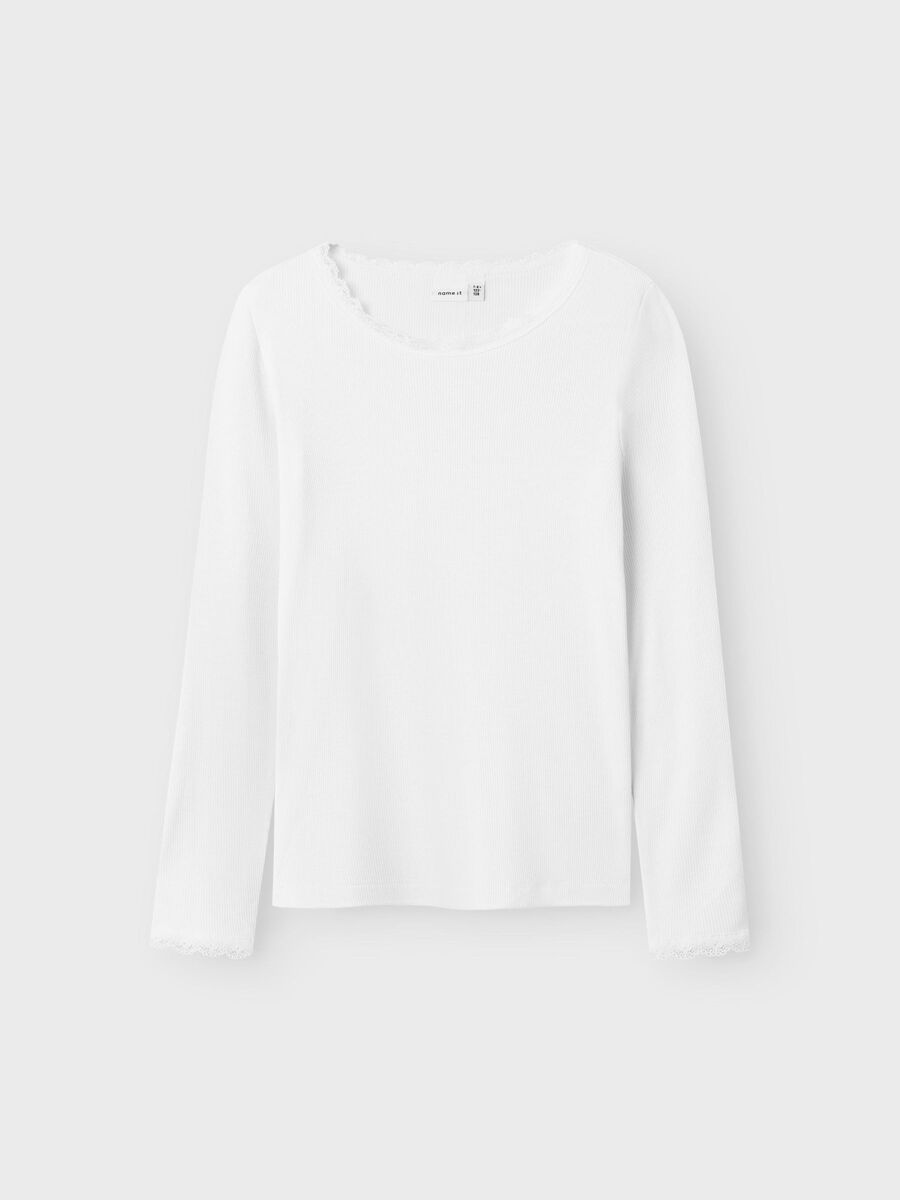 SLIM FIT TOP MET LANGE MOUWEN