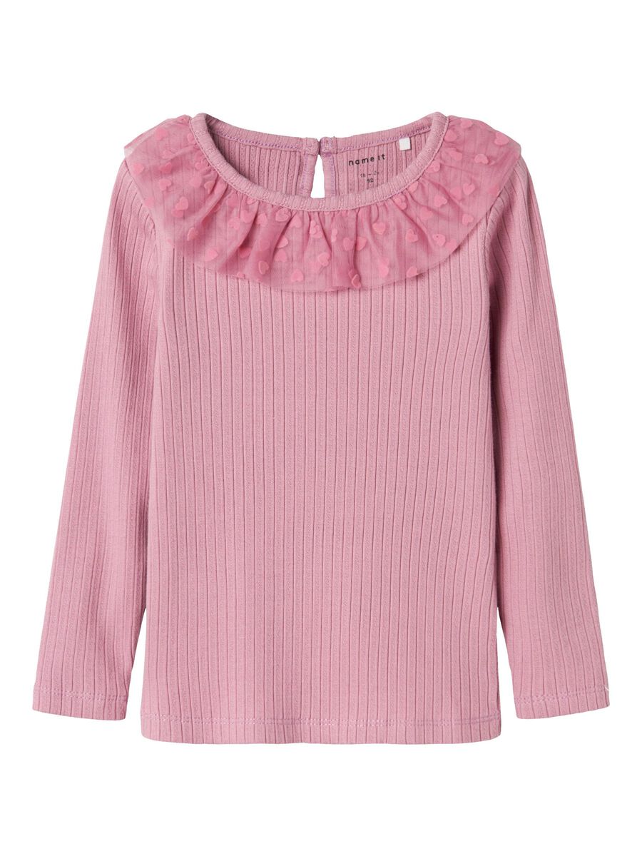 SLIM FIT TOP MET LANGE MOUWEN