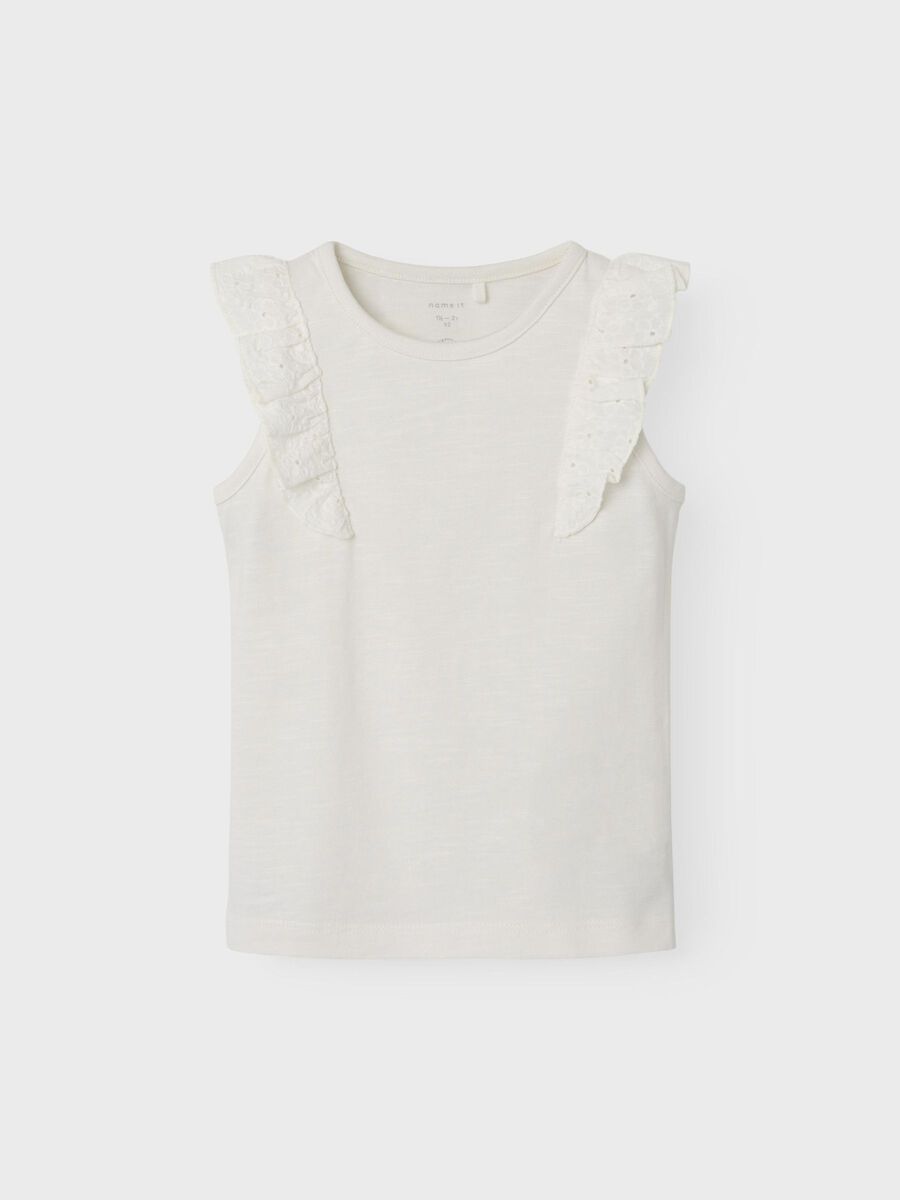 REGULAR FIT TOP MET KAPMOUWEN