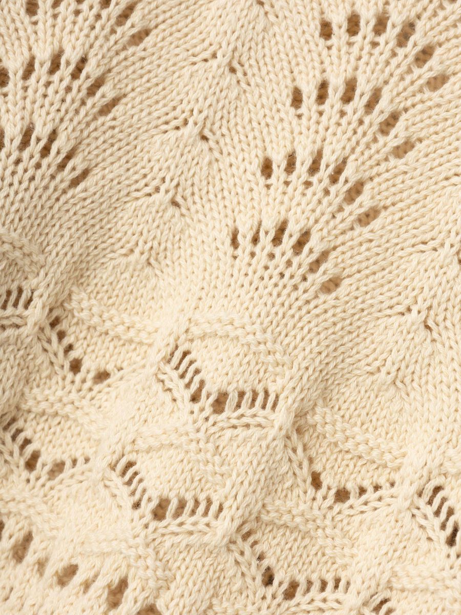 LANGE MOUWEN GEBREIDE TRUI