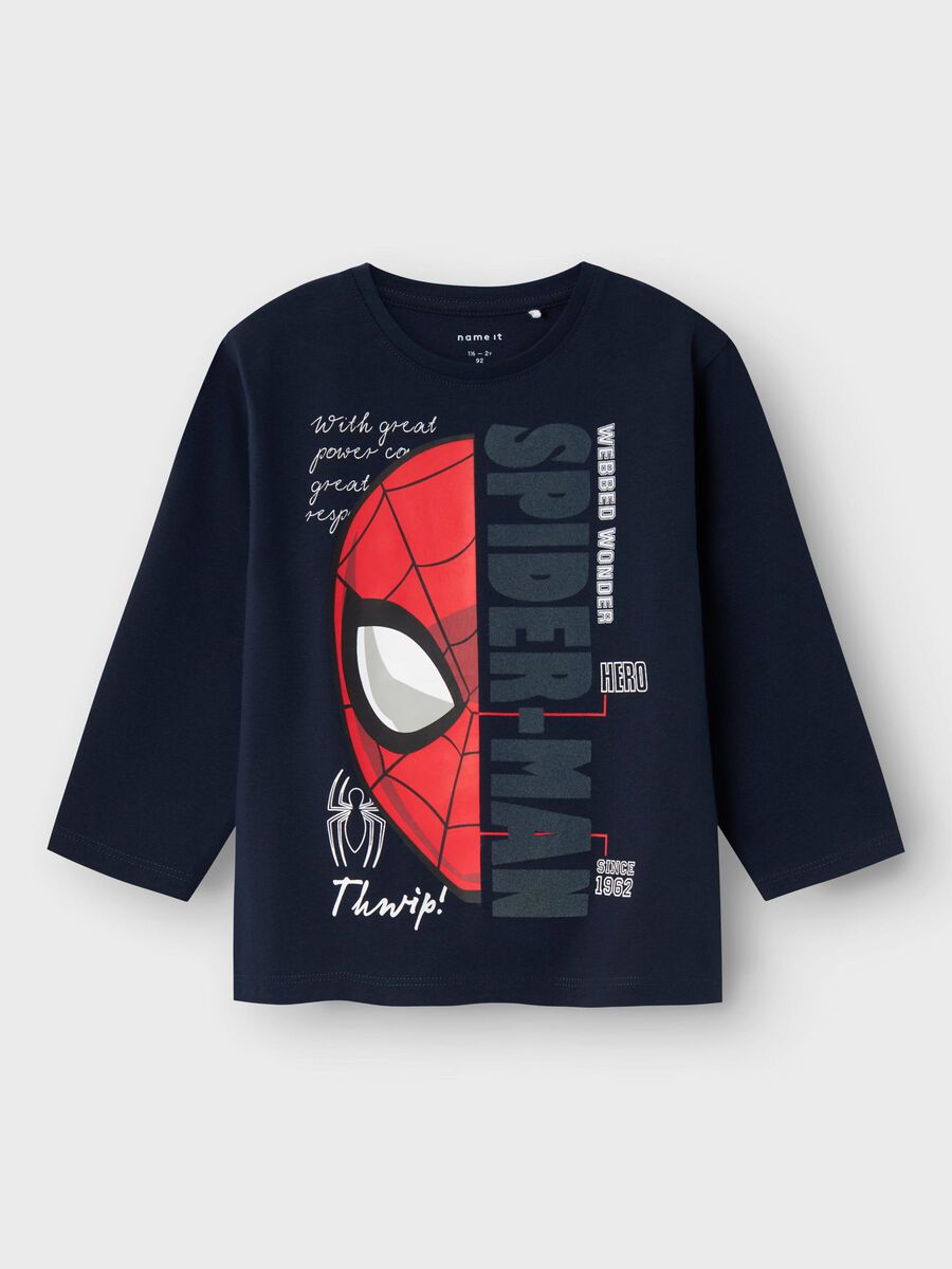 SPIDERMAN TOP MET LANGE MOUWEN